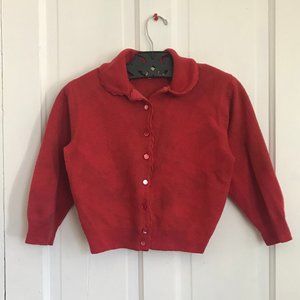 Vintage Fuchsia Cropped Cardigan